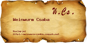 Weinwurm Csaba névjegykártya